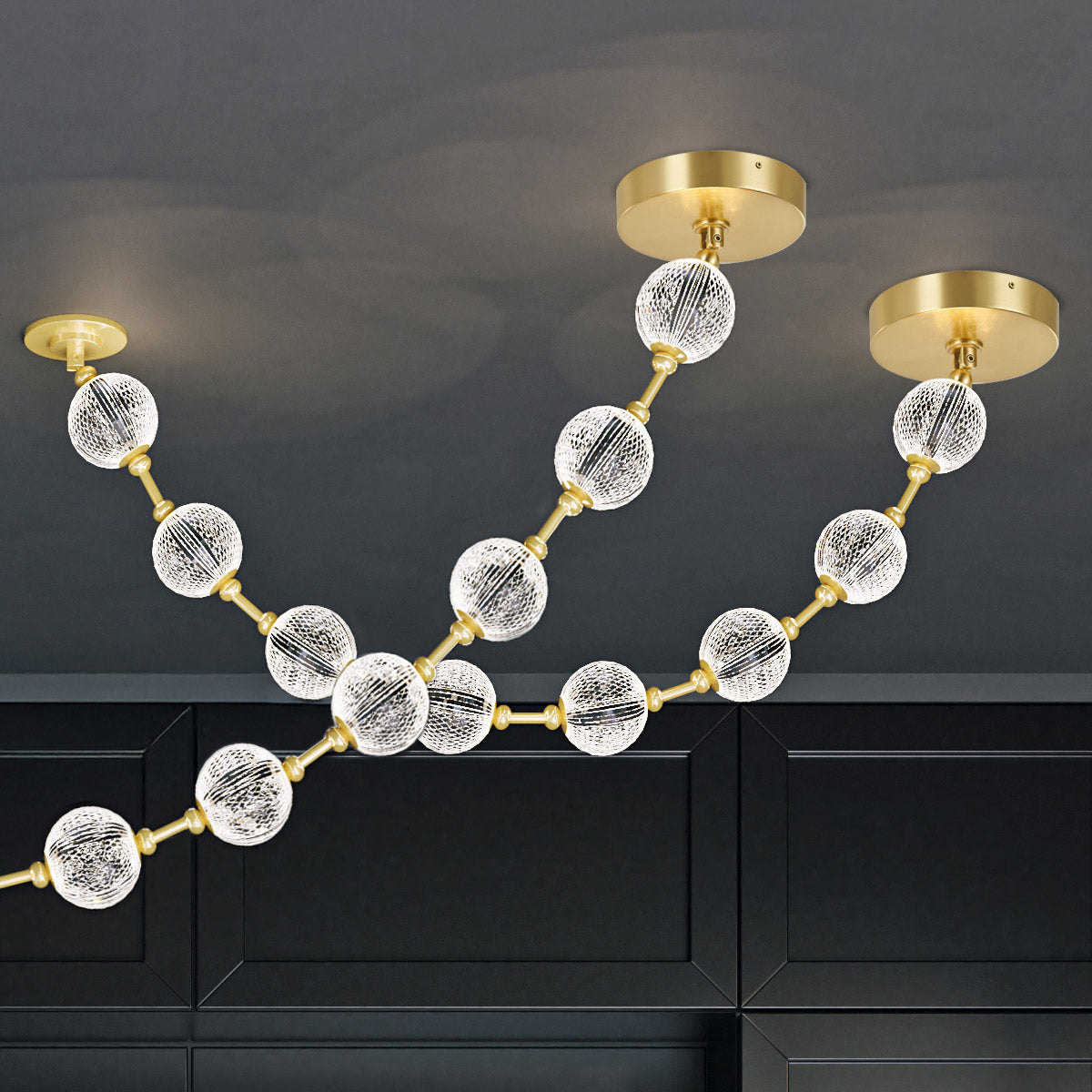 Lampa wisząca LED Marni - Naturalny mosiądz, Alora - ePlafoniera.pl