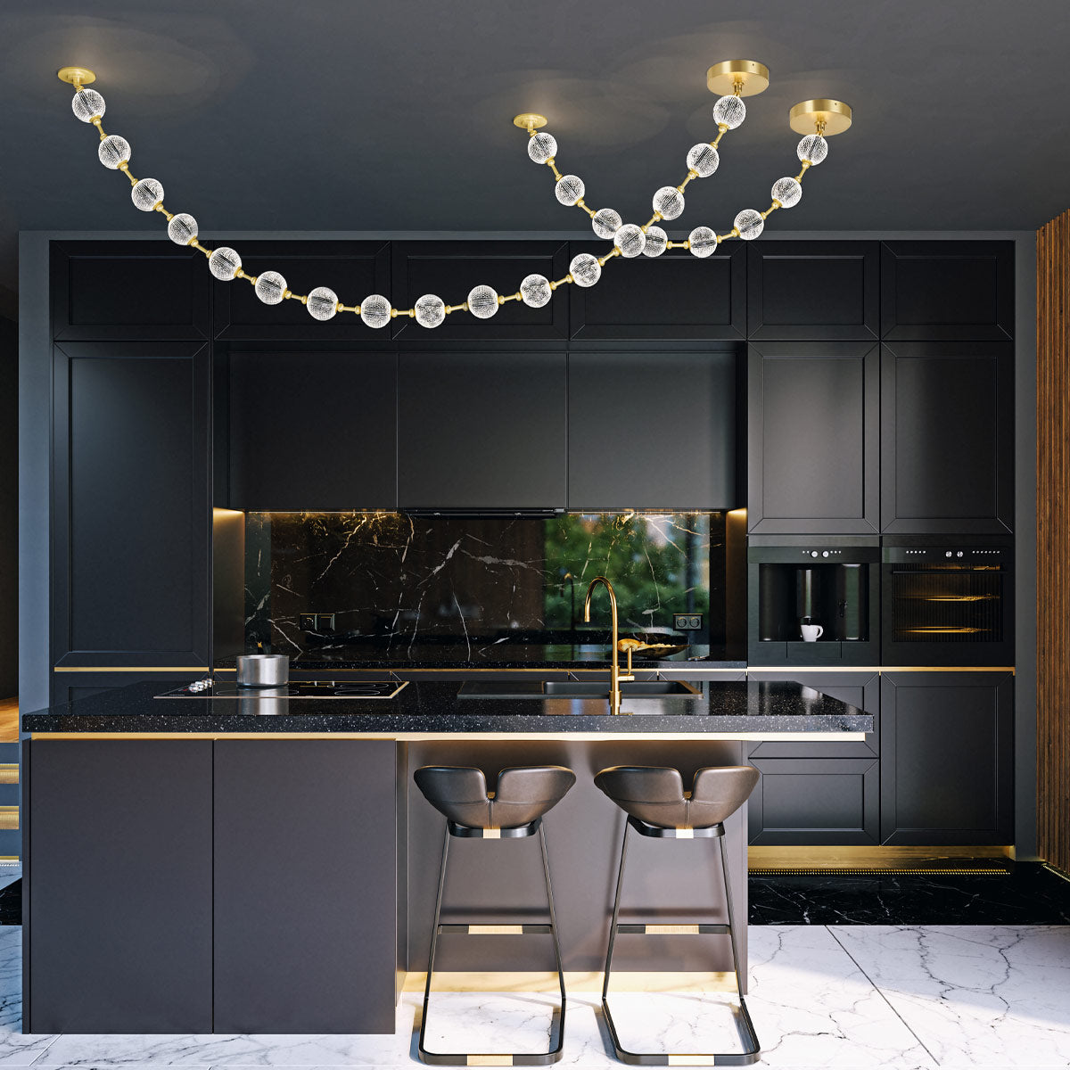 Lampa wisząca LED Marni - Naturalny mosiądz, Alora - ePlafoniera.pl