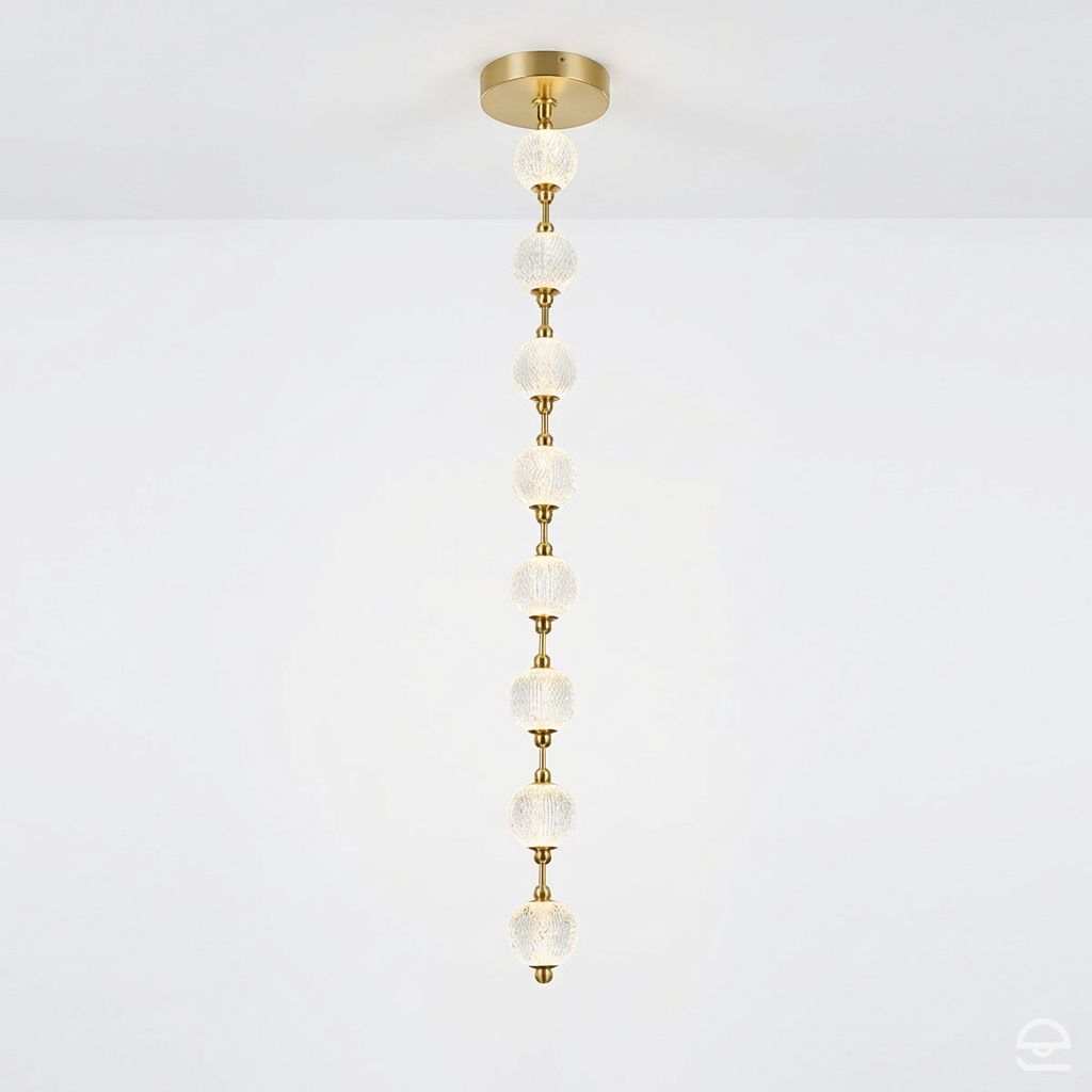 Lampa wisząca LED Marni - Naturalny mosiądz, Alora