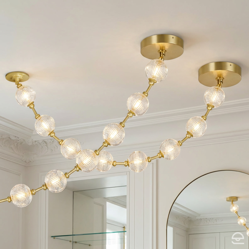 Lampa wisząca LED Marni - Naturalny mosiądz, Alora