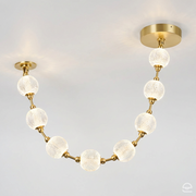 Lampa wisząca LED Marni - Naturalny mosiądz, Alora