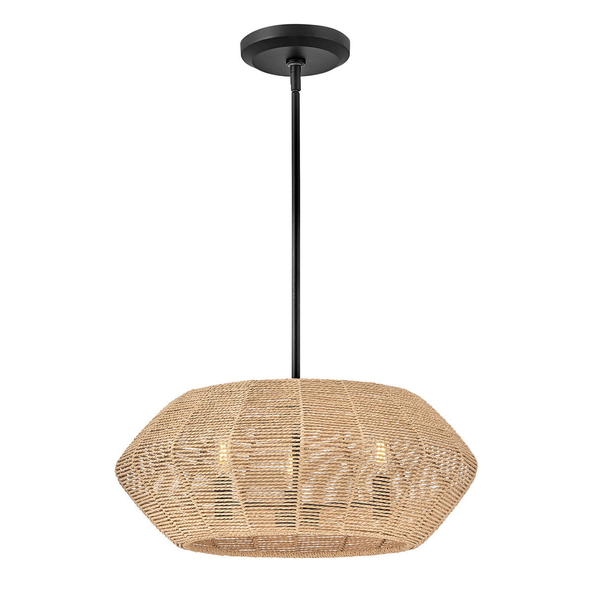 Lampa wisząca Luca - 3 źródła światła - Czarny, karmelowy beż, Hinkley - ePlafoniera.pl