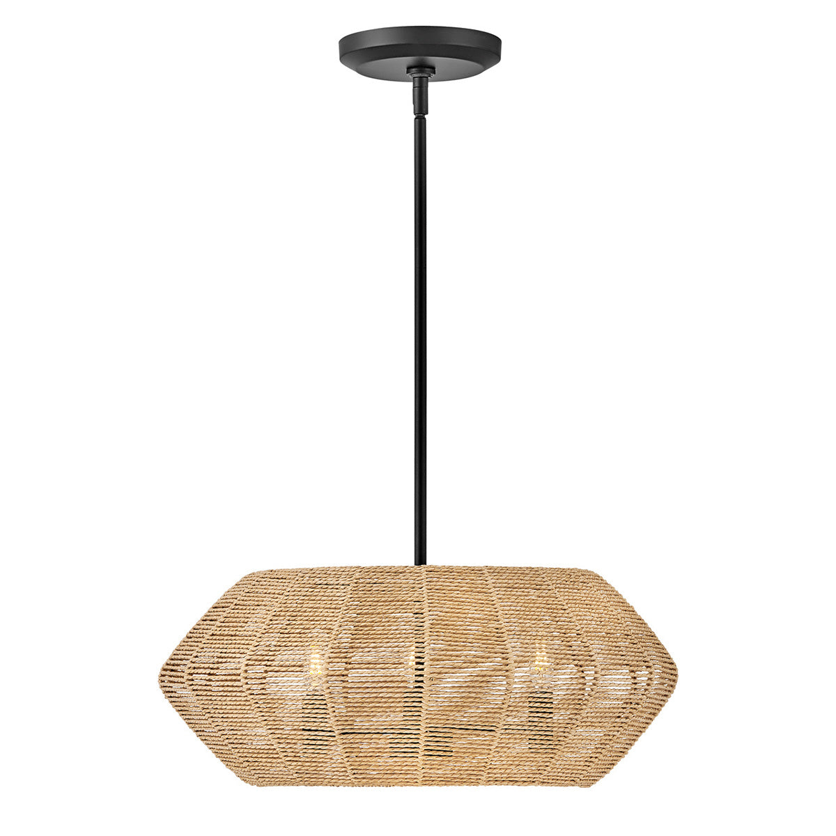 Lampa wisząca Luca - 3 źródła światła - Czarny, karmelowy beż, Hinkley - ePlafoniera