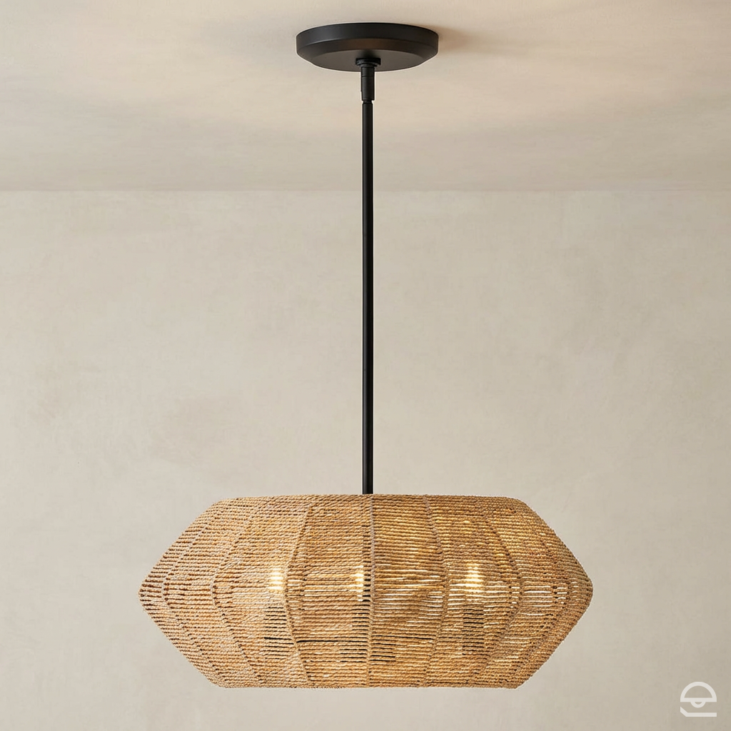 Lampa wisząca Luca - 3 źródła światła - Czarny, karmelowy beż, Hinkley