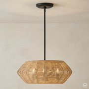Lampa wisząca Luca - 3 źródła światła - Czarny, karmelowy beż, Hinkley