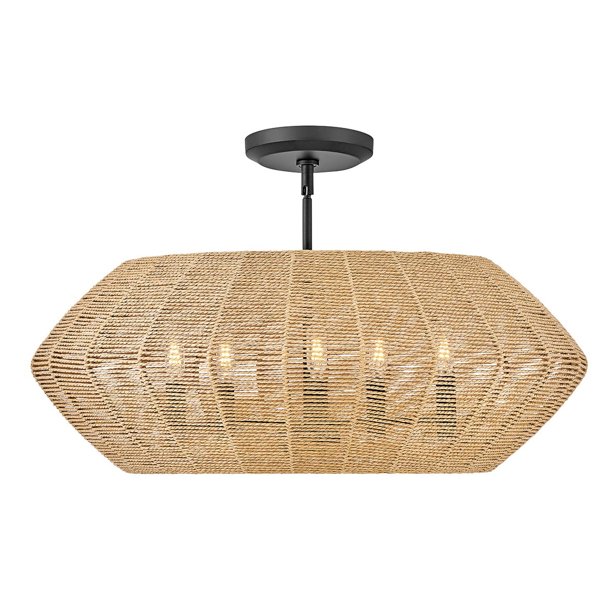 Lampa wisząca Luca - 5 źródeł światła - Czarny, karmelowy beż, Hinkley - ePlafoniera.pl
