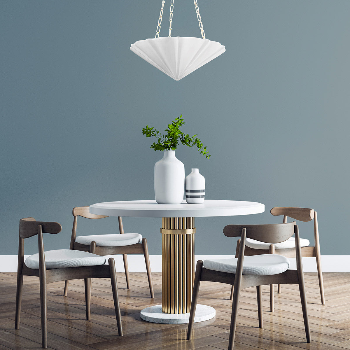 Lampa wisząca Martine - 3 źródła światła - Antyczna biel, Alora - ePlafoniera.pl