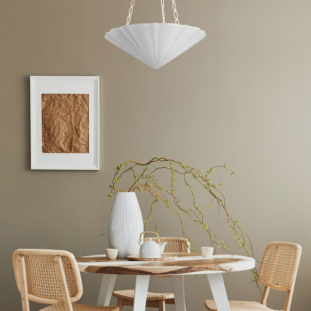 Lampa wisząca Martine - 3 źródła światła - Antyczna biel, Alora - ePlafoniera.pl