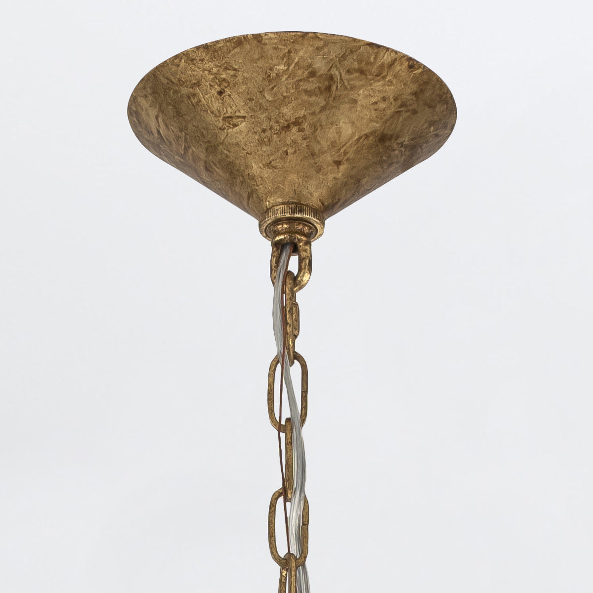 Lampa wisząca Meridian - 3 źródła światła - Przecierane złoto, Quintiesse - ePlafoniera.pl