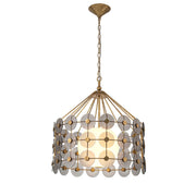Lampa wisząca Meridian - 3 źródła światła - Przecierane złoto, Quintiesse - ePlafoniera