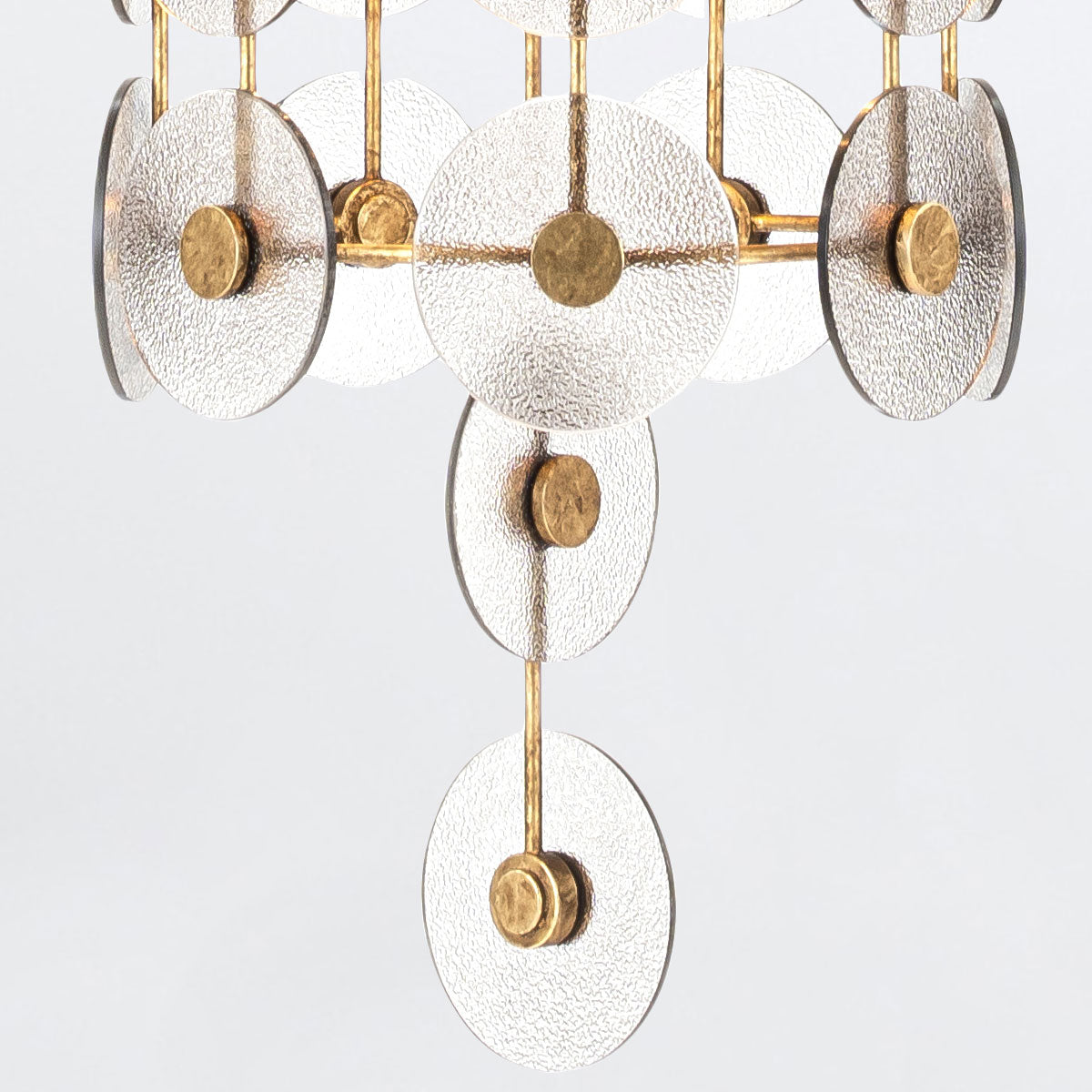 Lampa wisząca Meridian - 9 źródeł światła - Przecierane złoto, Quintiesse - ePlafoniera.pl