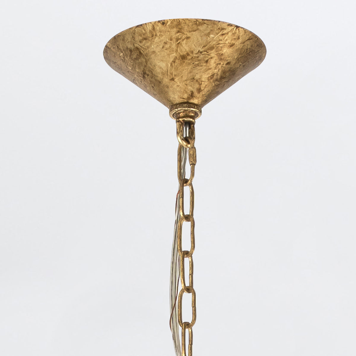 Lampa wisząca Meridian - 9 źródeł światła - Przecierane złoto, Quintiesse - ePlafoniera.pl