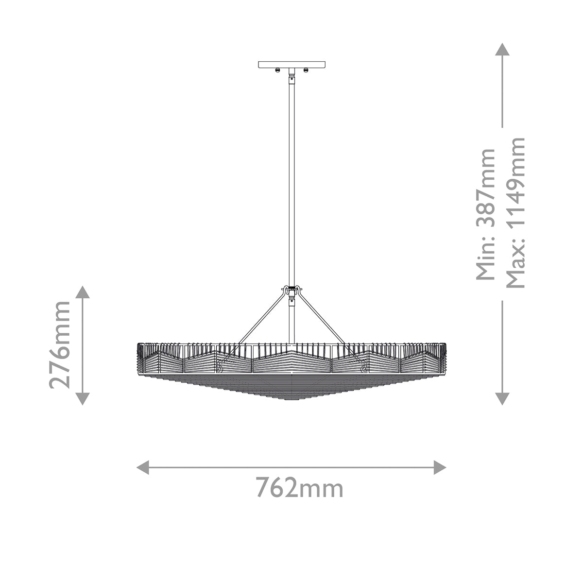 Lampa wisząca Ophelia - 6 źródeł światła - Czarny, Hinkley - ePlafoniera.pl
