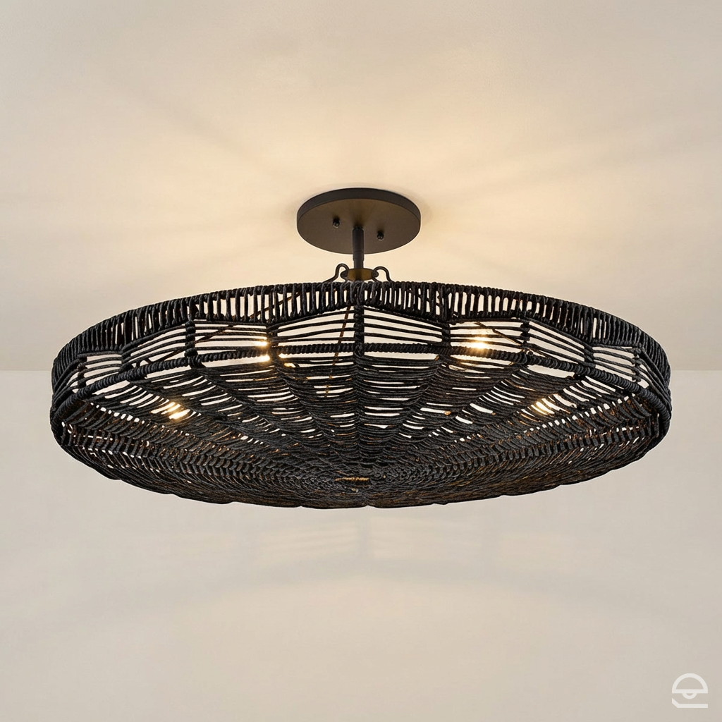 Lampa wisząca Ophelia - 6 źródeł światła - Czarny, Hinkley