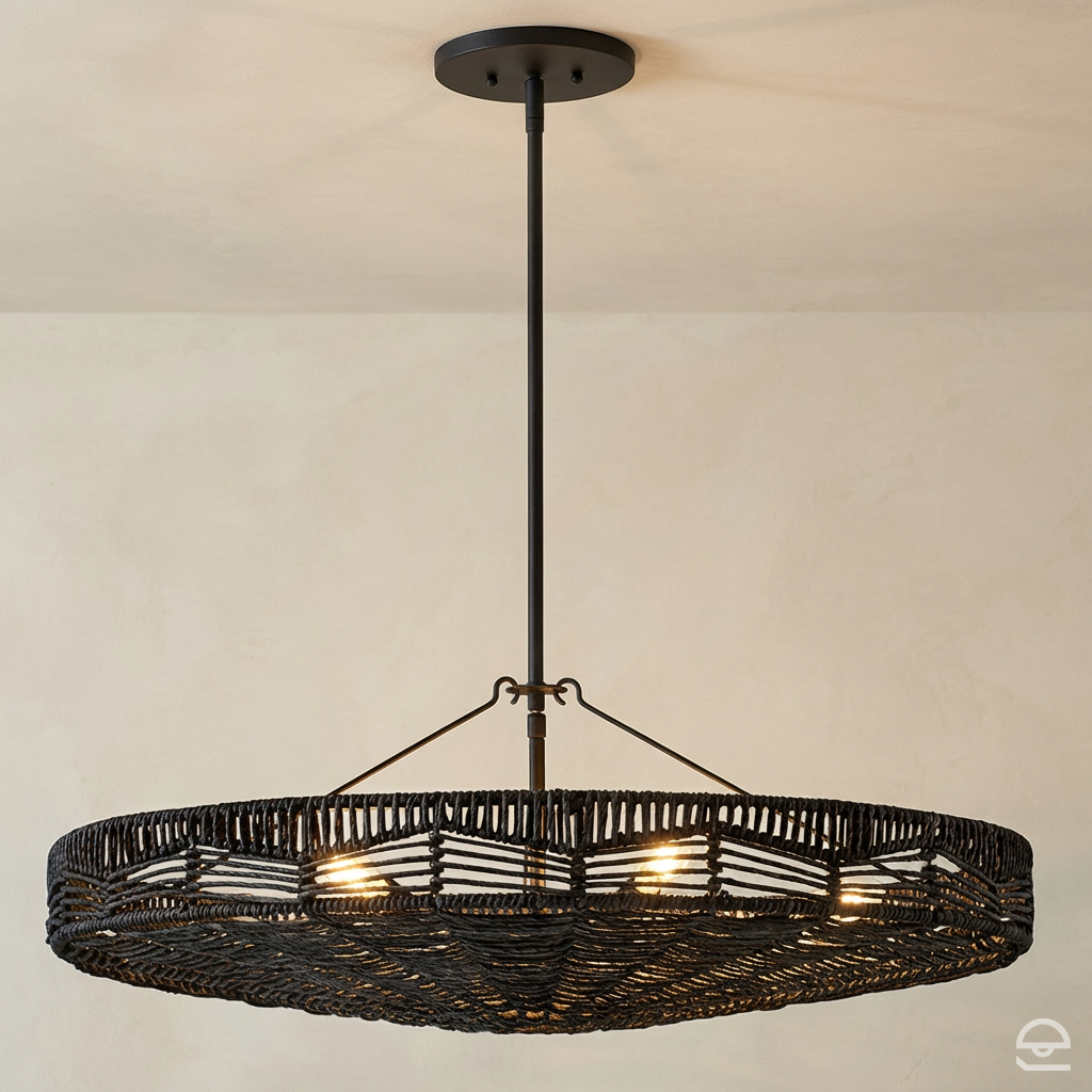 Lampa wisząca Ophelia - 6 źródeł światła - Czarny, Hinkley