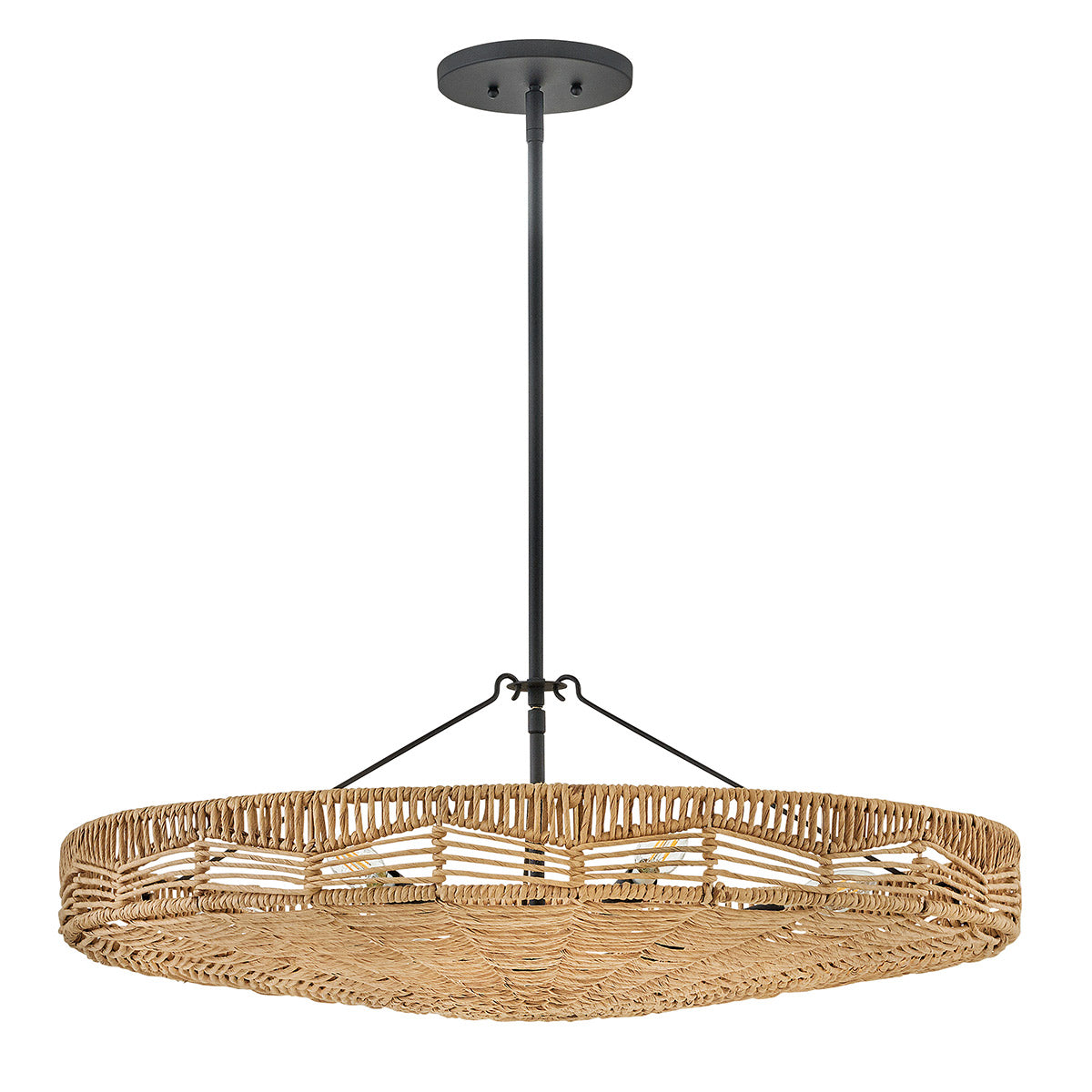 Lampa wisząca Ophelia - 6 źródeł światła - Czarny, karmelowy beż, Hinkley - ePlafoniera