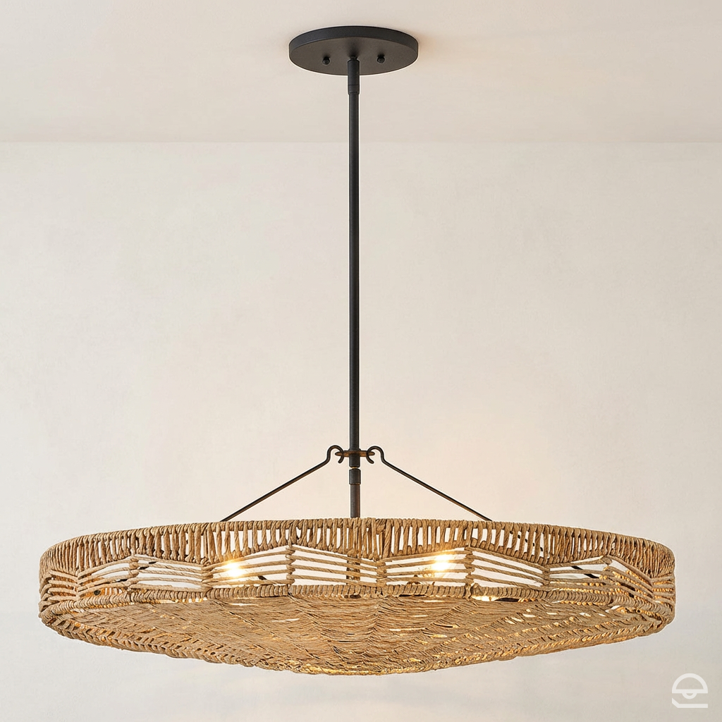 Lampa wisząca Ophelia - 6 źródeł światła - Czarny, karmelowy beż, Hinkley