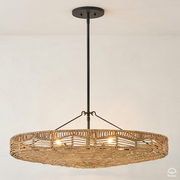 Lampa wisząca Ophelia - 6 źródeł światła - Czarny, karmelowy beż, Hinkley