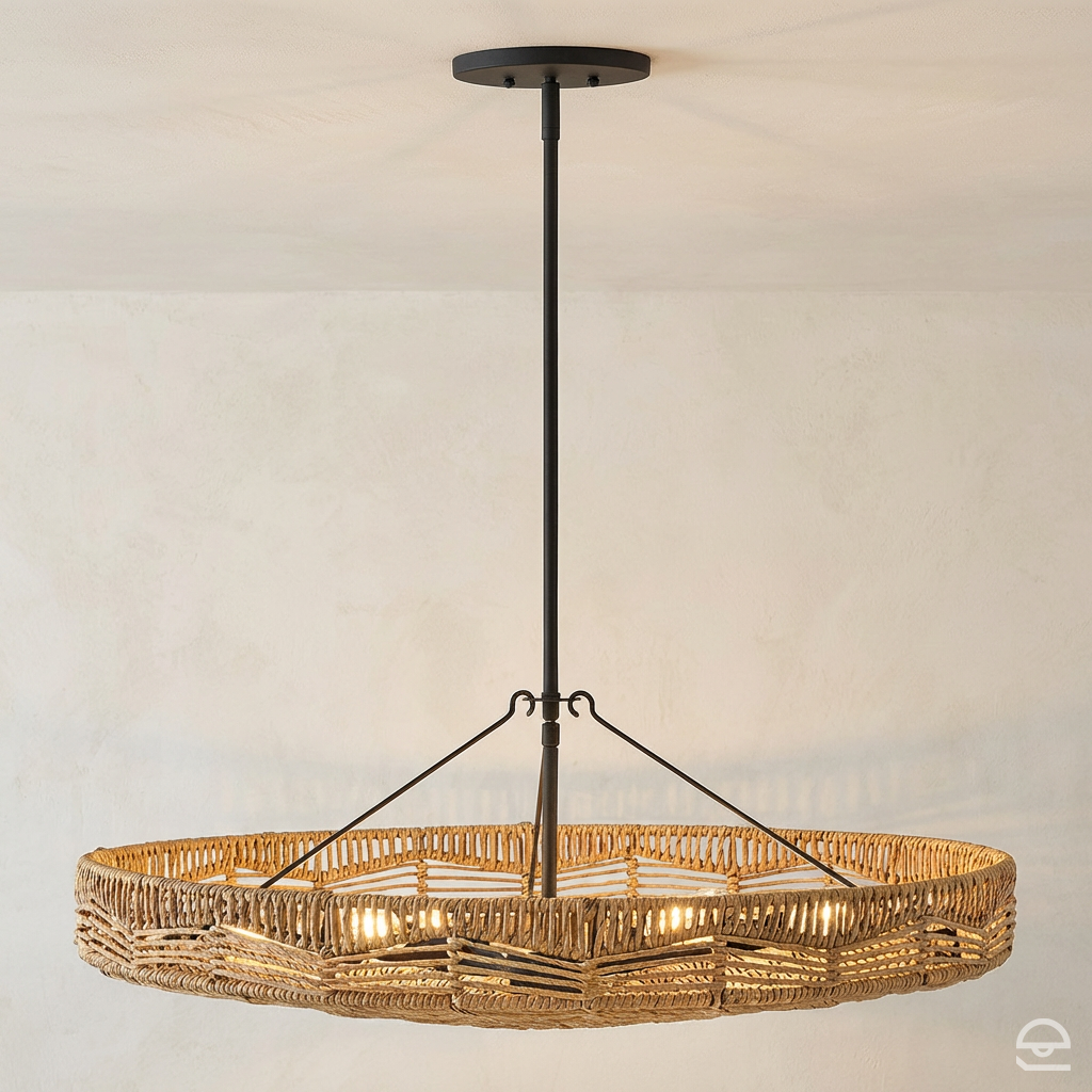 Lampa wisząca Ophelia - 6 źródeł światła - Czarny, karmelowy beż, Hinkley