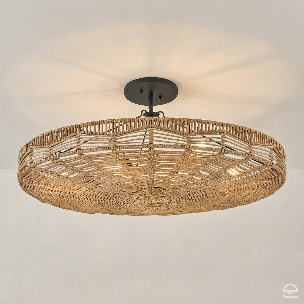 Lampa wisząca Ophelia - 6 źródeł światła - Czarny, karmelowy beż, Hinkley