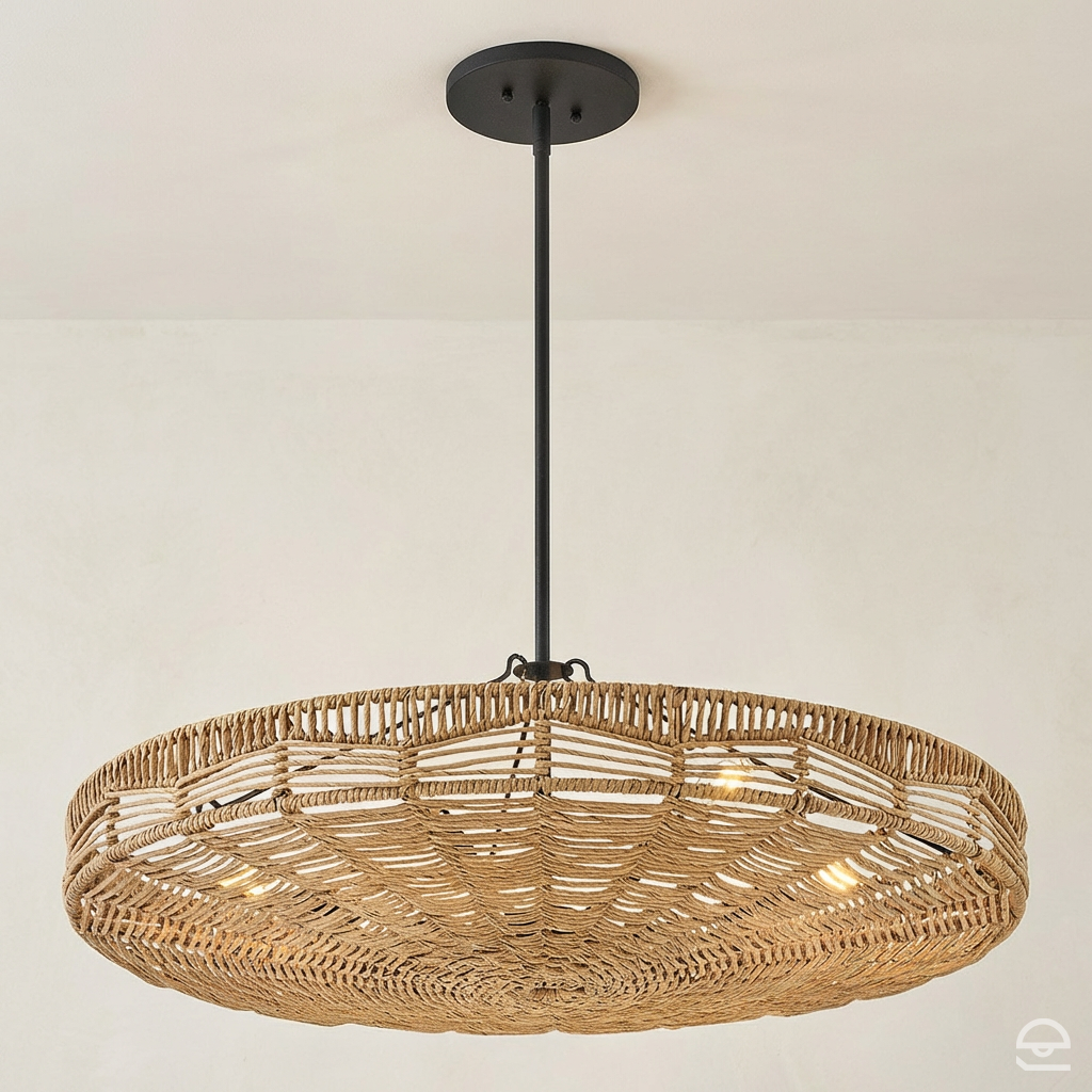 Lampa wisząca Ophelia - 6 źródeł światła - Czarny, karmelowy beż, Hinkley