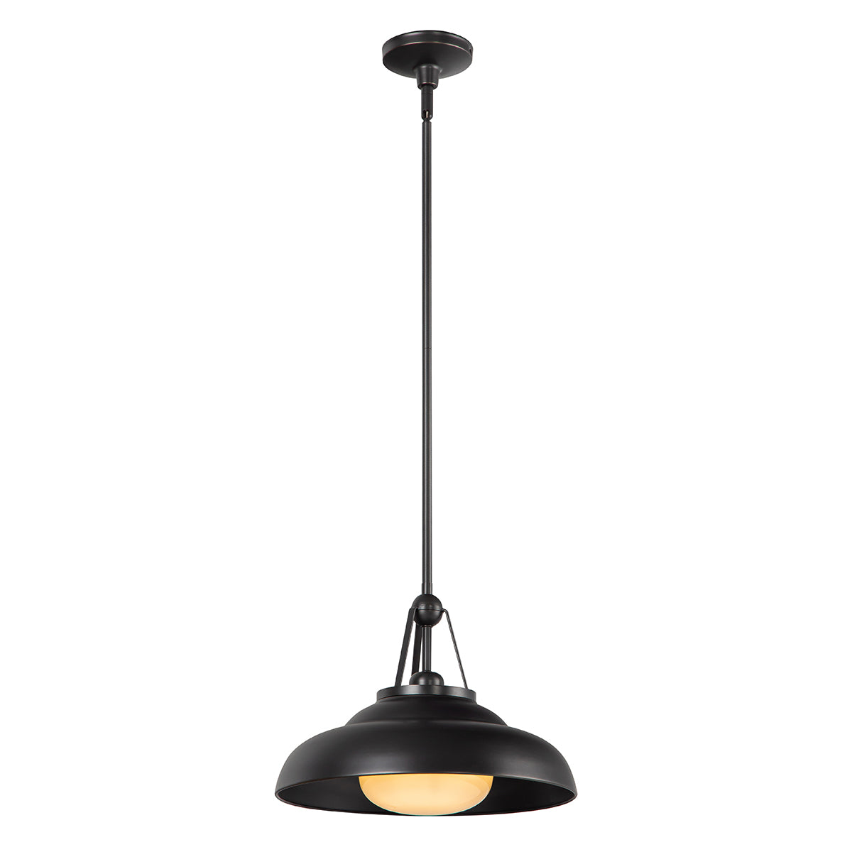 Lampa wisząca Palmetto - 1 źródło światła - Miejski brąz, Alora - ePlafoniera