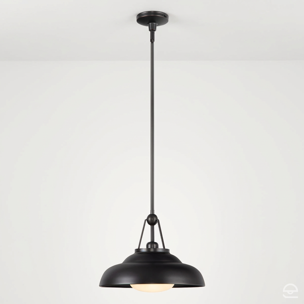 Lampa wisząca Palmetto - 1 źródło światła - Miejski brąz, Alora