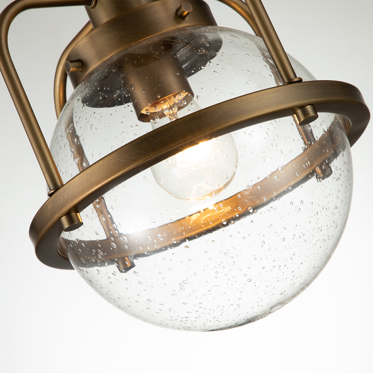 Lampa wisząca/ Plafon Triocent - 1 źródło światła - Naturalny mosiądz, Kichler - ePlafoniera.pl