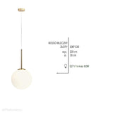 Lampa wisząca pojedyncza Bosso Medium 30 Gold - Aldex (30cm, E27) 1087G30