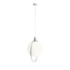 Lampa wisząca pojedyncza - kula mleczna, (ramka chrom) 1xE27, Aldex (Aura)1049G4