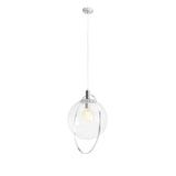 Lampa wisząca pojedyncza - kula przezroczysta, (ramka chrom) 1xE27, Aldex (Aura) 1065G4