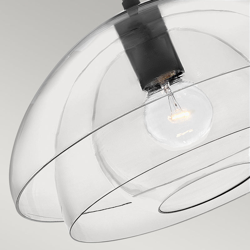 Lampa wisząca/ Półplafon Lotus - 1 źródło światła - Czarna, Hinkley - ePlafoniera.pl