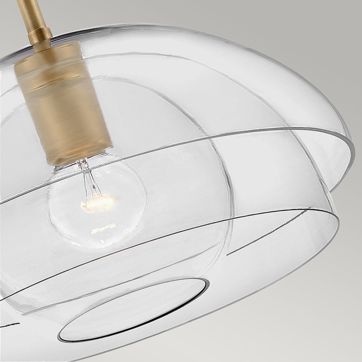 Lampa wisząca/ Półplafon Lotus - 1 źródło światła - Stary mosiądz, Hinkley - ePlafoniera.pl