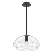 Lampa wisząca/ Półplafon Lotus - 1 źródło światła - Czarna, Hinkley Quintiesse - ePlafoniera