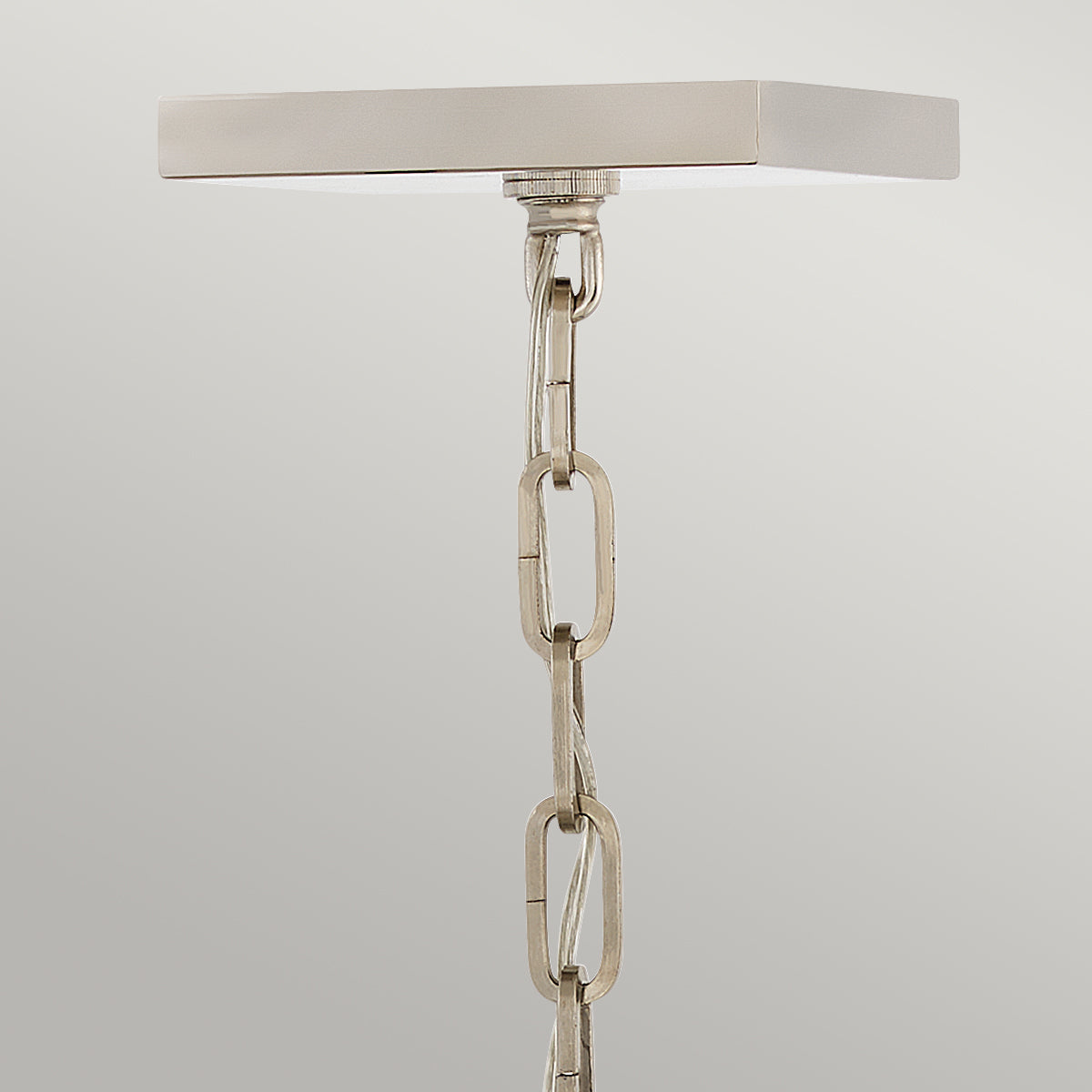 Lampa wisząca/ Półplafon Stinson - 4 źródła światła - Czarna/ Polerowany nikiel, Hinkley - ePlafoniera.pl