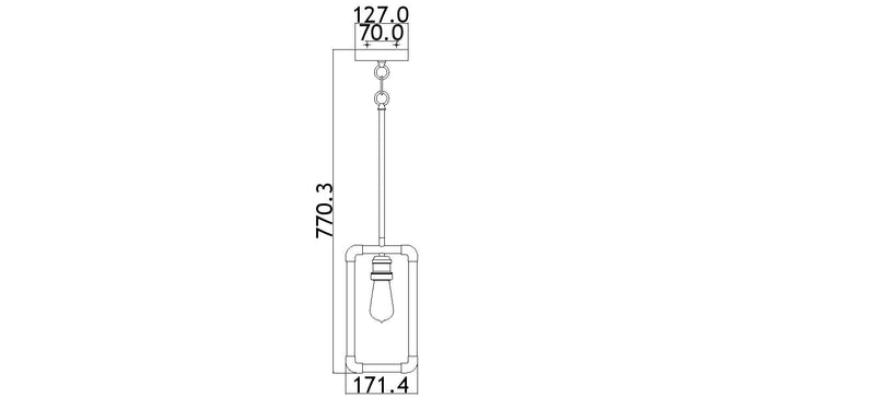 Lampa wisząca ramka do salonu - Kichler, Imahn