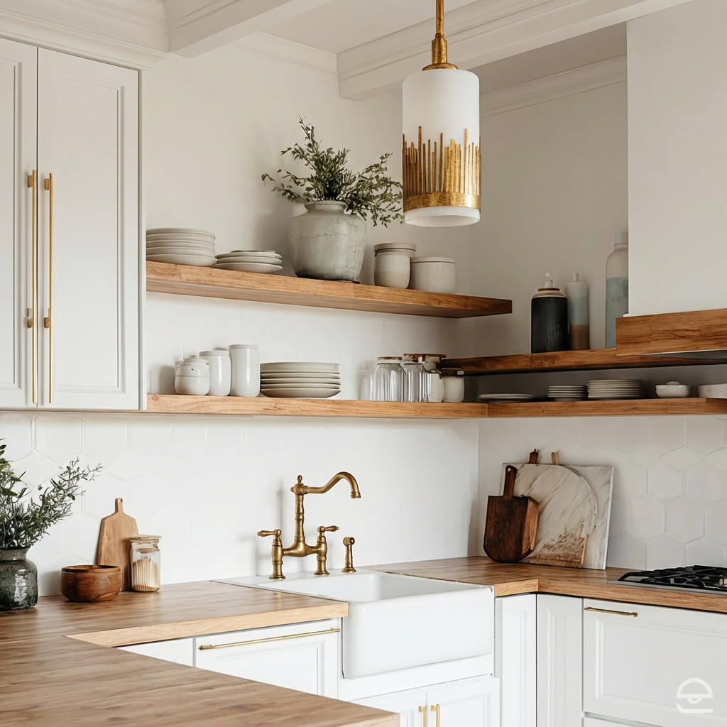 Lampa wisząca Sawgrass - 1 źródło światła - Płatkowe złoto, Quintiesse