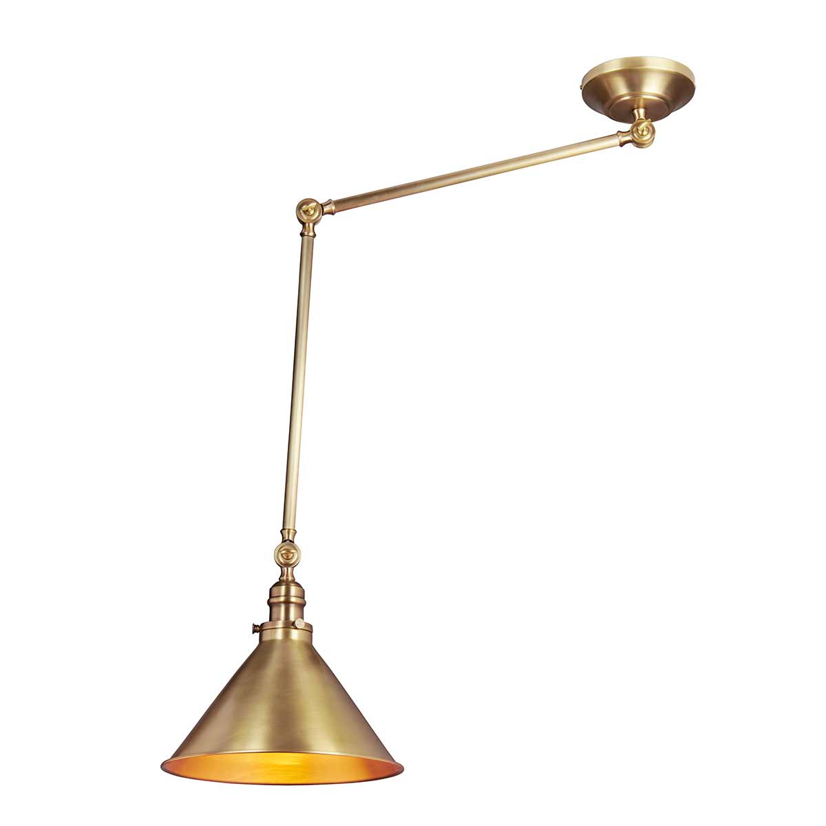 Lampa wisząca / ścienna Provence - kinkiet z regulacją, Elstead (stary mosiądz, 1xE27)