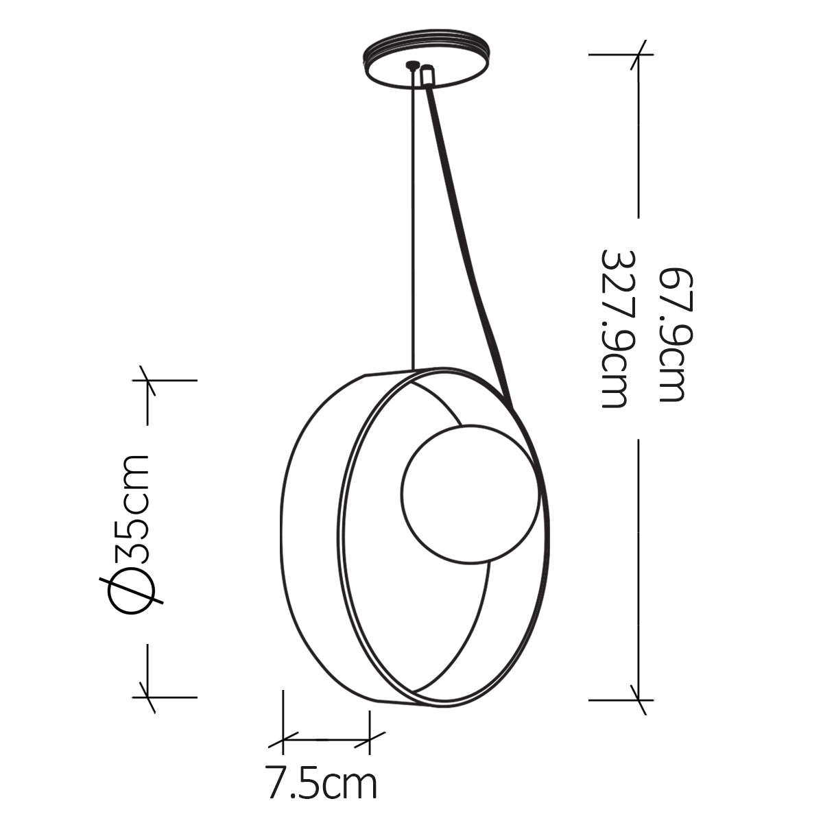 Lampa wisząca Sfera - 1 źródło światła, Accord Lighting - ePlafoniera.pl