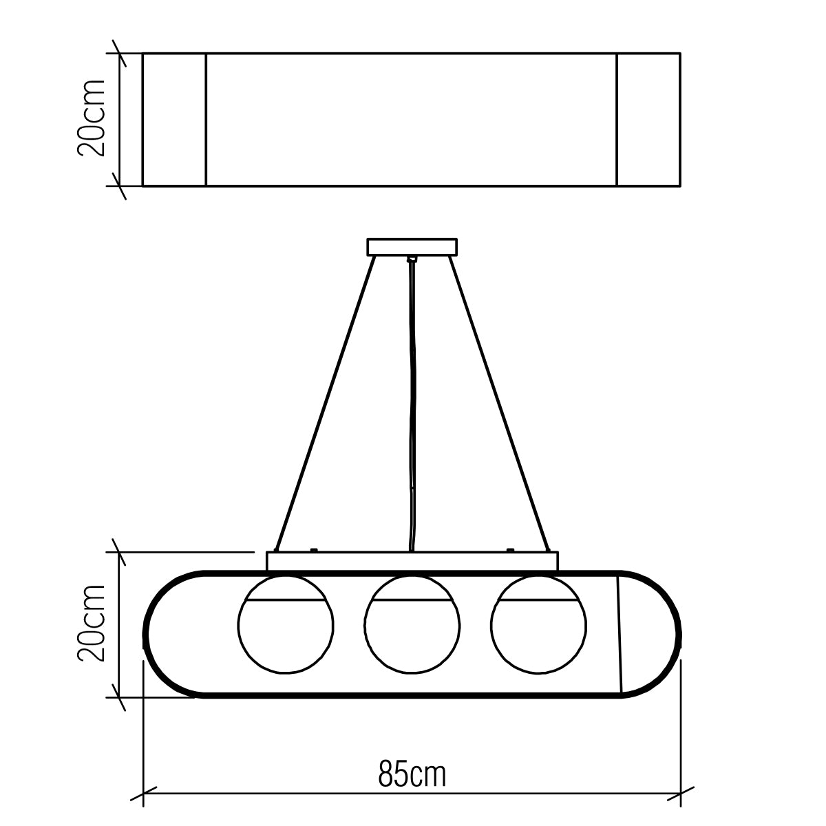 Lampa wisząca Sfera - 3 źródła światła, Accord Lighting - ePlafoniera.pl