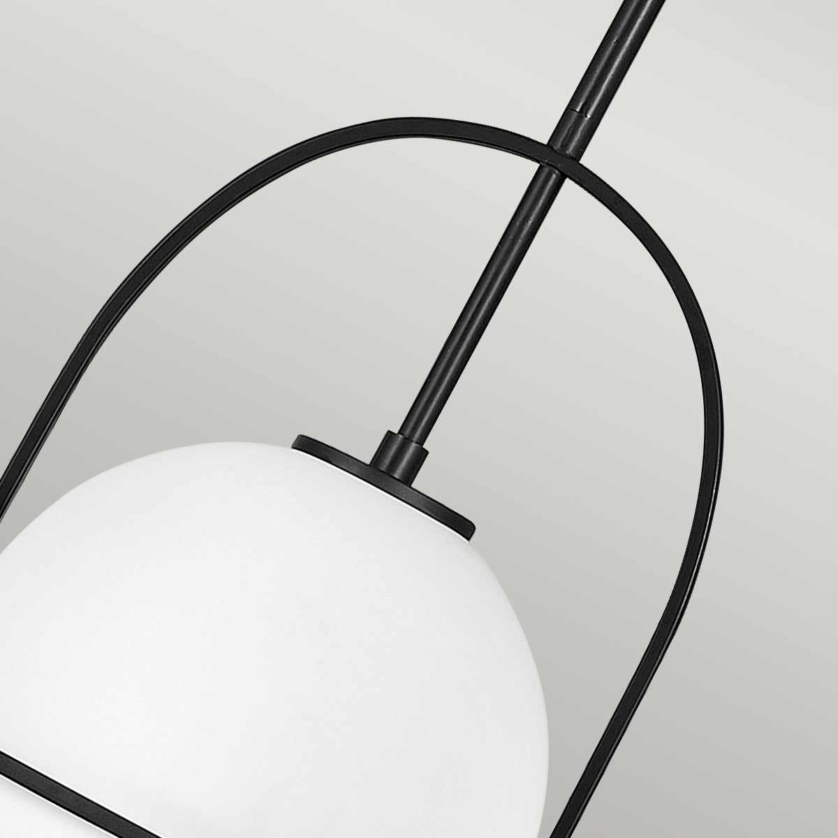Lampa wisząca Somerset - 1 źródło światła - Opalowe szkło - Czarna, Hinkley - ePlafoniera.pl