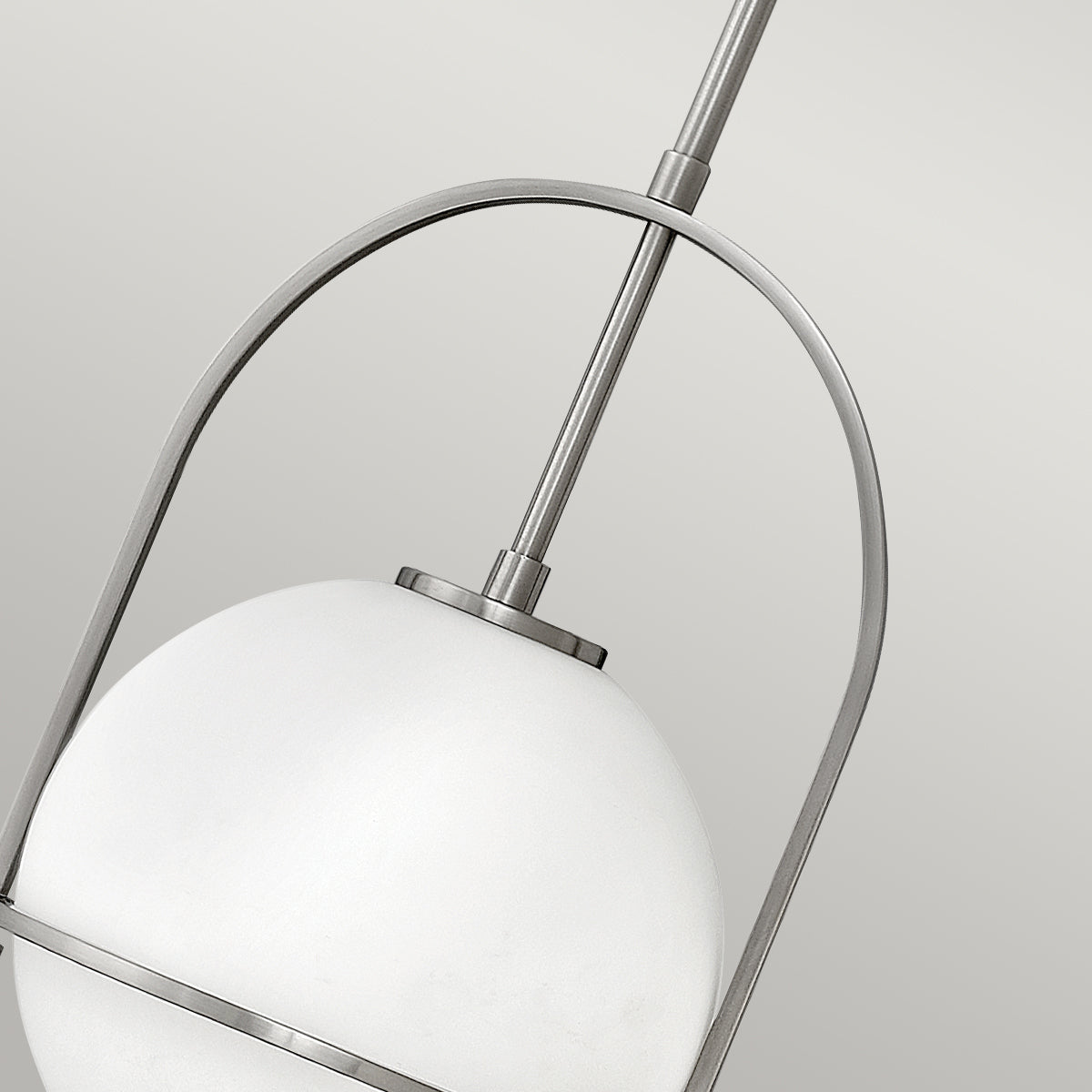 Lampa wisząca Somerset - 1 źródło światła - Opalowe szkło - Szczotkowany nikiel, Hinkley - ePlafoniera.pl