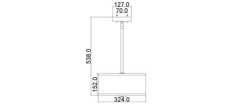 Lampa wisząca  sufitowa 32cm - (szkło, chrom, nikiel) do kuchni salonu sypialni (2xE27) Feiss (Prospect)