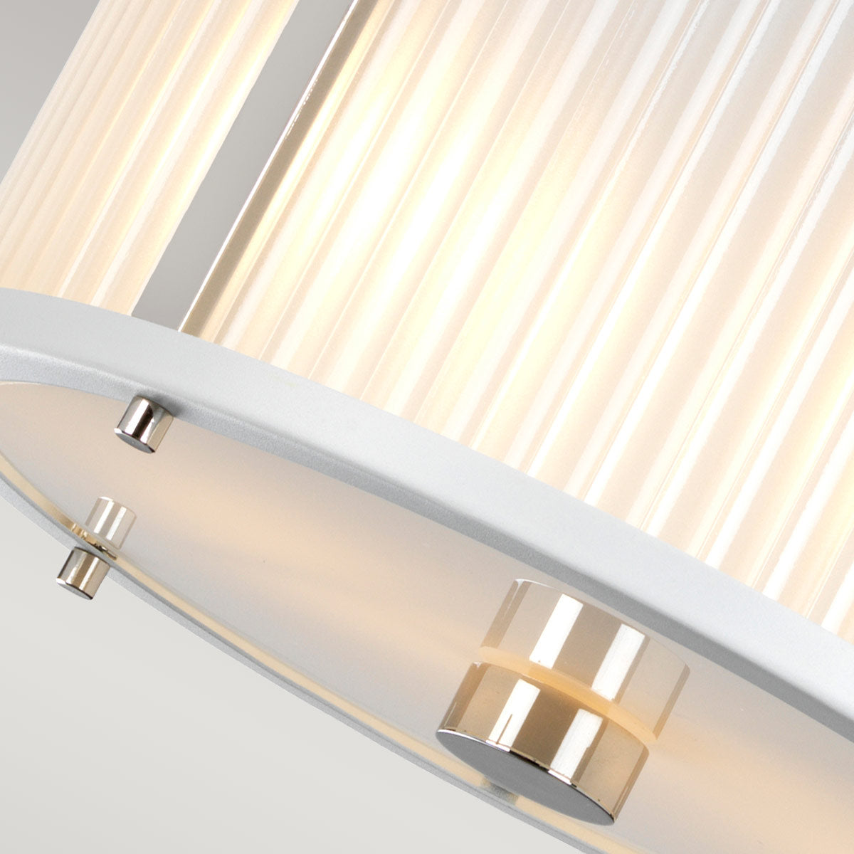 Lampa wisząca szklana (biała 30/40cm) do kuchni salonu sypialni (E27) Elstead (Corona)