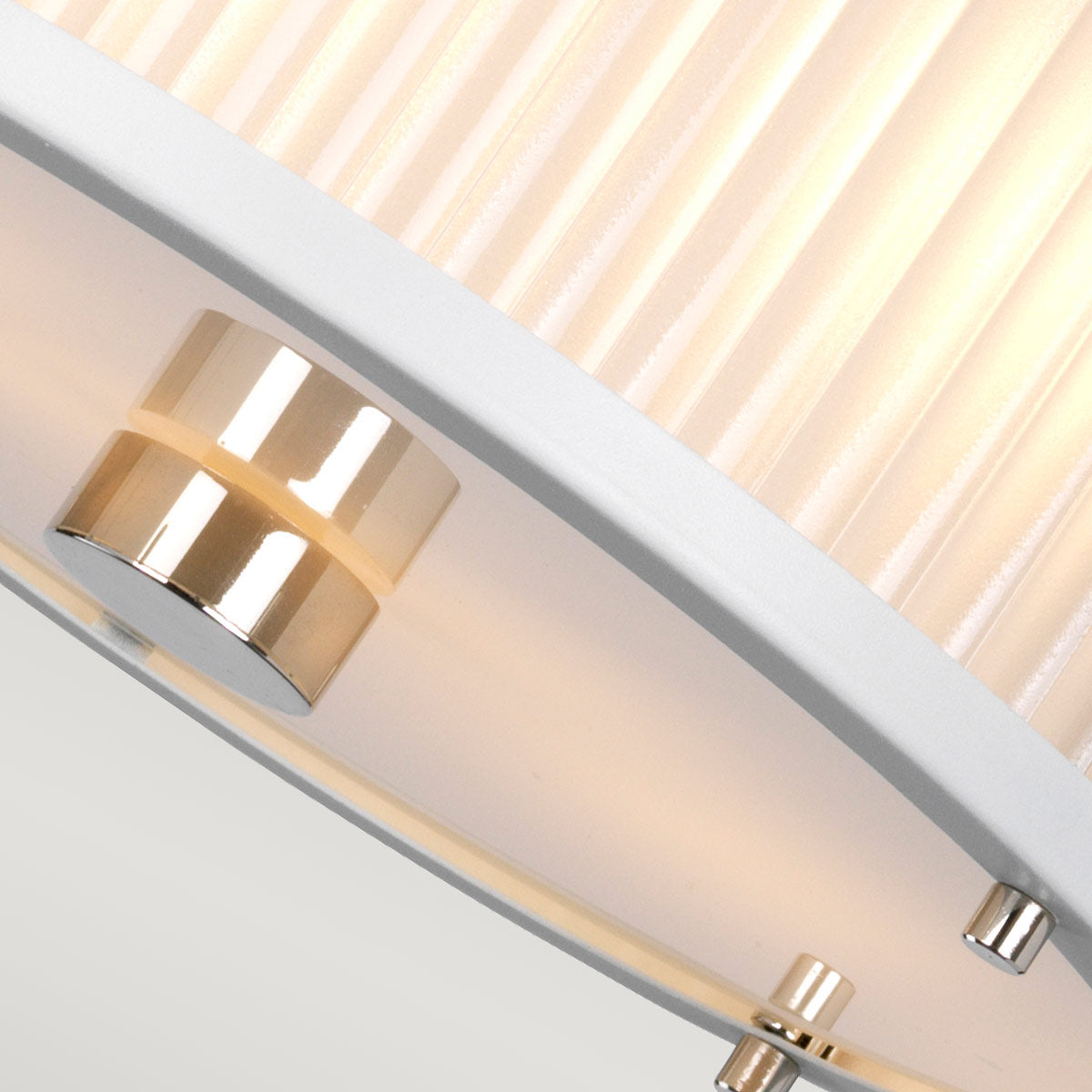 Lampa wisząca szklana (biała 30/40cm) do kuchni salonu sypialni (E27) Elstead (Corona)