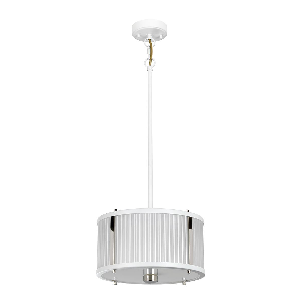 Lampa wisząca szklana (biała 30/40cm) do kuchni salonu sypialni (E27) Elstead (Corona)