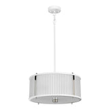 Lampa wisząca szklana (biała 30/40cm) do kuchni salonu sypialni (E27) Elstead (Corona)