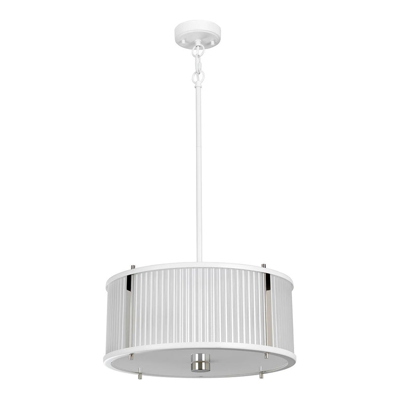 Lampa wisząca szklana (biała 30/40cm) do kuchni salonu sypialni (E27) Elstead (Corona)