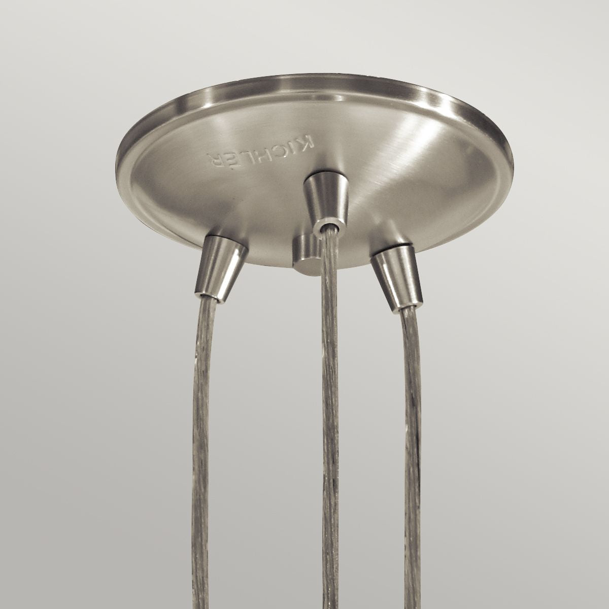 Lampa wisząca szklany klosz (nikiel) do kuchni salonu 3xE27, Kichler (Brinley)
