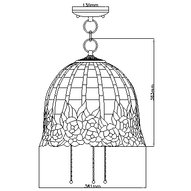Lampa wisząca Tiffany, Rosecliffe, Quoizel